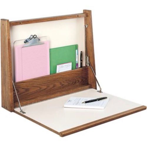Deluxe Oak Fold-Up Wall Desk