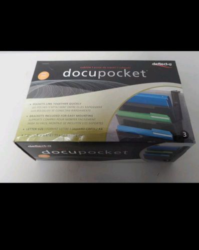 NEW Deflecto 73502 Docupocket three-pocket file partition set w/brackets, letter