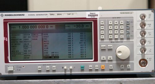 Rohde &amp; schwarz / r&amp;s smp22 10 mhz to 20 ghz signal generator for sale
