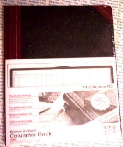B&amp;P Columnar Book,Black Cover,14 col.150 Pgs,12-1/4x10-1/8-#1602-1/2-150-NIP-NR