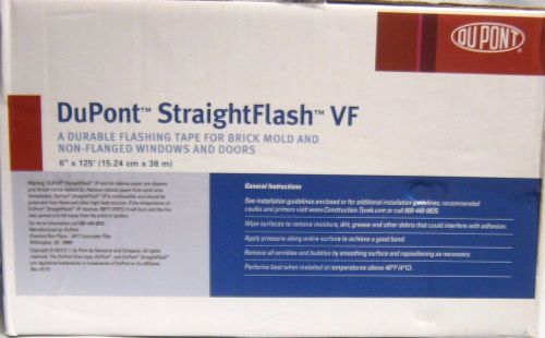 DUPONT STRAIGHTFLASH VF STRAIGHT FLASH FLASHING DOUBLE SIDED TYVEK 6&#034; X 125&#039;