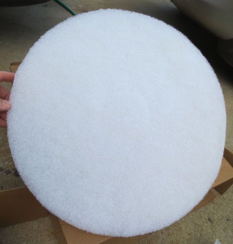 3 pack - 17&#034; white floor scrubbing / polishing / buffing pads - new for sale
