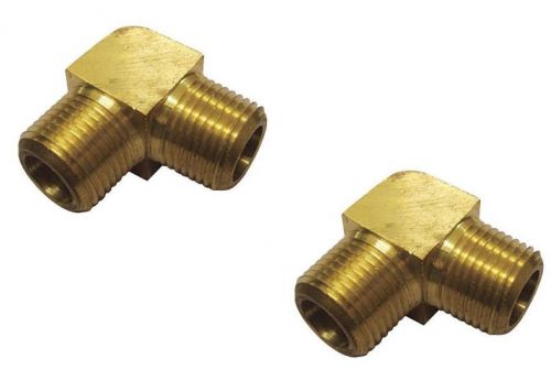 2 pack of solid brass 3/8&#034; npt male mnpt npt 90 degree elbow pipe fitting for sale