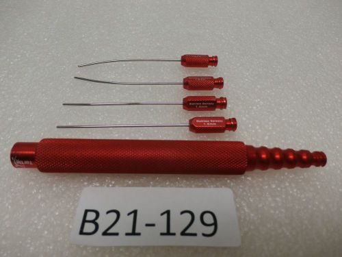 LIPOSUCTION Cannula Set 1.5mm RED Removable HANDLE Plastic Surgery Instruments