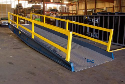 hand rail guard rail forklift yard ramp rails safety yellow 42&#034; tall NEW