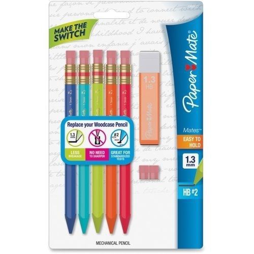 Sanford paper mate mates 1.3mm mechanical pencil starter set, 30 colored barrel for sale