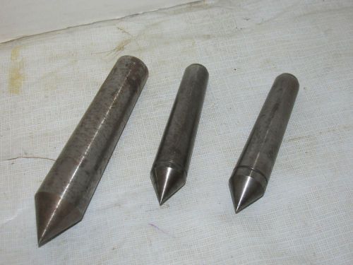 Lot of 3 dead lathe centers tapered shank lqqk! for sale