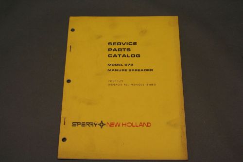Sperry New Holland 679 Manure Spreader Service Parts Catalog