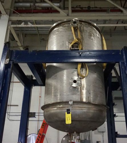 320 gallon 316 stainless steel jacketed tank w/mixpro 15 hp agitator,new surplus for sale