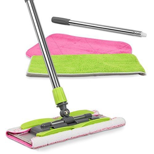 LINKYO Microfiber Floor Mop - 3 Mop Pads and Extension Included