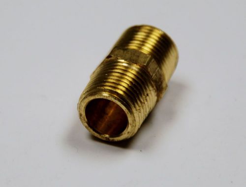 Brass Fittings: Brass Hex Nipple Size 3/8&#034; Quantity of 5
