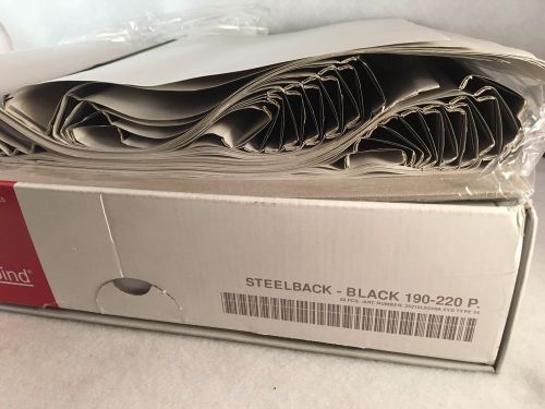 Box of 42 Unibind Steelback Black 190-220p Type 24 Covers
