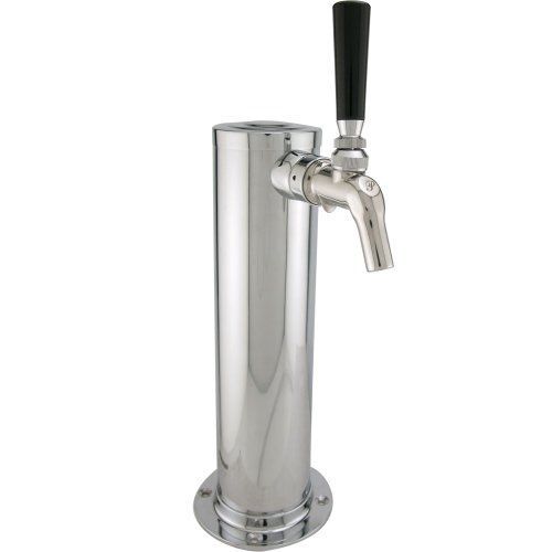 Kegco DT1F-630SS Single Faucet Stainless Draft Beer Tower with Perlick 630SS