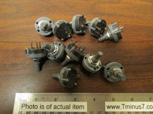 11 c&amp;k rotary panel switches plastic body and shaft nos for sale