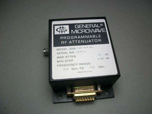 General Microwave Model 329 (2-80) OPT.10 Programmable RF Attenuator 80 dB