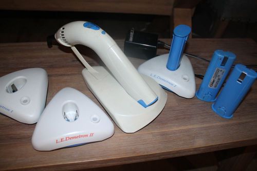 L.E. Demetron 1 curing light 3 chargers and 3 batteries, dental light