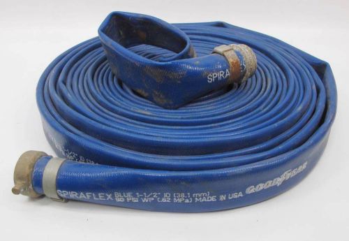 Goodyear spiraflex blue 1.5&#034; inner diameter hose 50ft 90psi water pressure for sale