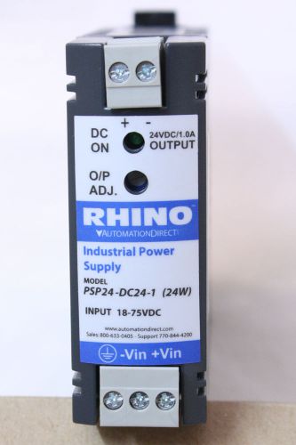 Rhino industrial power supply psp24-dc24-1 (24w) input: 18-75v dc *free shipping for sale
