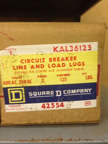 Square D KAL36125 (KAL 36125) Black Circuit Breaker *NEW*