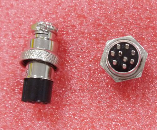 5Pcs Aviation Plug 9in 16mm GX16-9Male and Female Panel Metal Connector NEW A+