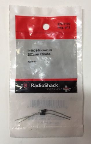 IN4003•Micromini Silicon Diode #276-1102 By Radio Shack