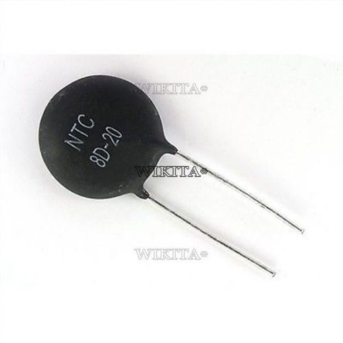 5pcs ntc 8d-20 inrush curren limiter power thermistors 8ohms 6amp 20mm disk