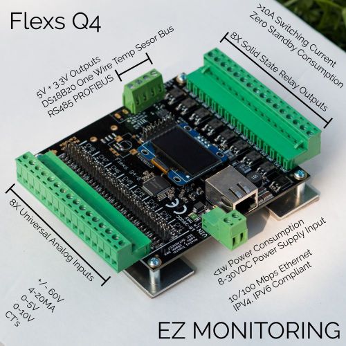 Flexs Q4, EIGHT Universal Analog Inputs, Relay Outputs, Logic