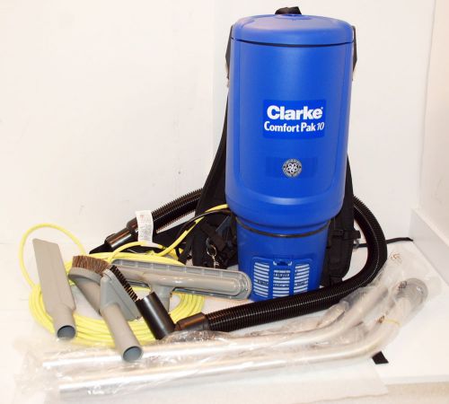 Clarke comfort pak 10 quart commercial back pack vacuum with tool kit for sale