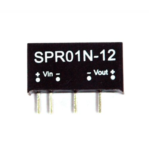 1pc SPR01N-12 DC to DC Converter Vin=24V Vout=12V Iout=84mA Po= 1W Mean Well MW