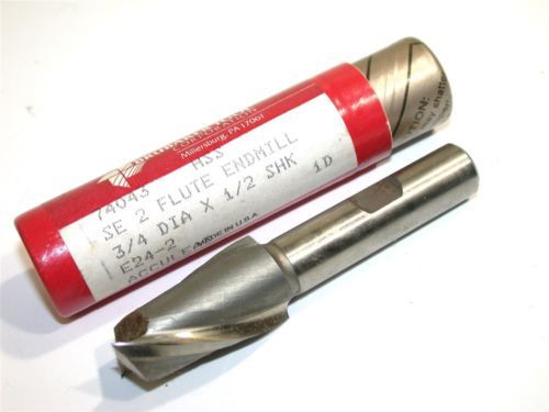 Up to 3 new brubaker 3/4&#034; hss end mills 74043 for sale