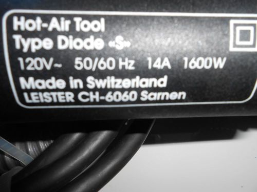 Leister Diode Plastic Welder, heat source 120 volt