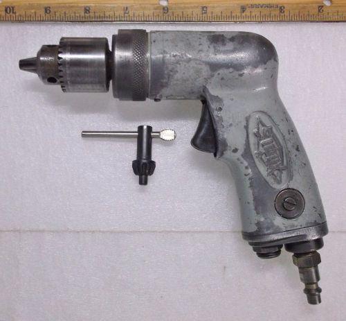 Sioux Pneumatic 5000 RPM 1/4&#034; Drill Motor with Jacobs 7B Chuck with Chuck Key