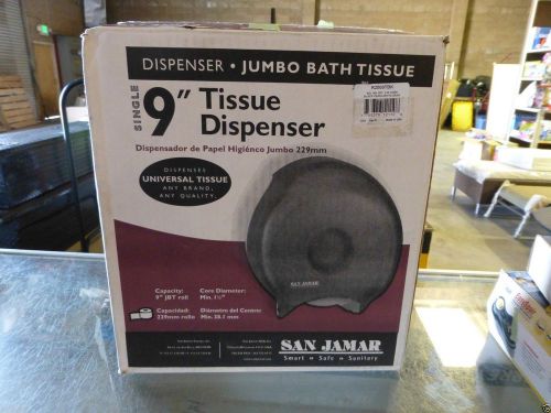 NEW San Jamar R2000TBK Stainless Steel Single Jumbo Roll Toilet Tissue Dispenser