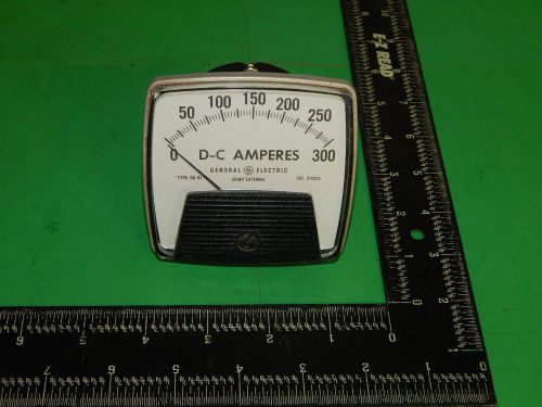 General Electric 514X22 0-300 DC Amperes Meter Type D0-91 3-1/2&#034;inch Face 0-300D