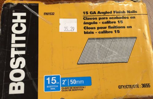 New Bostitch 15 GA Angled Finish Nails # FN1532 QTY/ CTE/QTE: 3655 Made IN USA