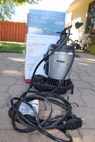 Flotec 1/2HP 4,200 GPH Sump Pump Tested &amp; Works! FPZS50T (OY)