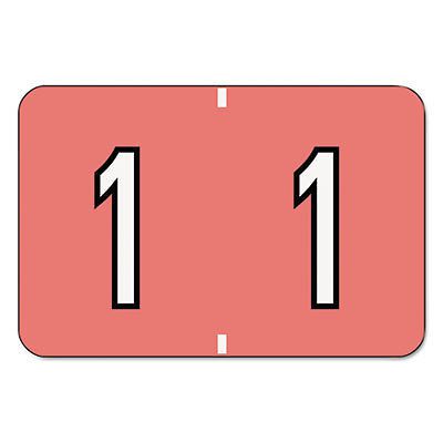 Barkley-Compatible Labels, Number 1, 1 x 1-1/2, Pink, 500/Roll 66701