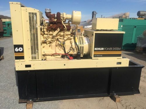 1990 Kohler 60 KW Generator 1 Ph/3 Ph, Tested, Only 1,267 Hours.  Ready to go!