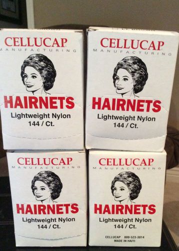 Cellucap  Hairnets  four 4 Cartons of 144 HN-500 Dark Brown