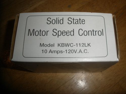KB ELECTRONICS KBWC-112LK SOLID STATE MOTOR SPEED CONTROL 10 AMPS 120V