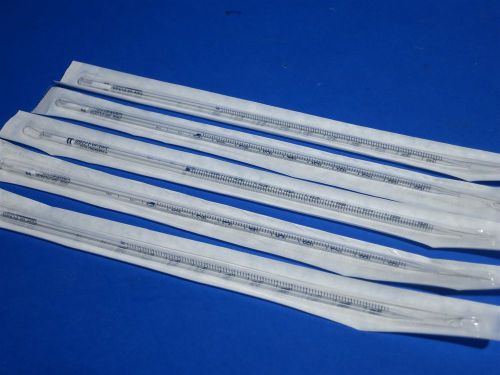 Lot of 5 Fisher 1mL Pipette New / Glass