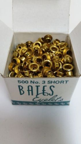 Bates Eyelets / No. 3 Short / #3 short / Box of 500 / New in Box