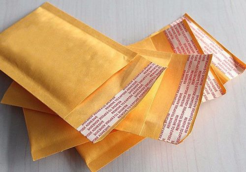 lot of 10 -90 130+40mm Kraft paper Bubble Bag Envelope Mailer Shipping Bag