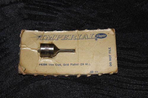 Ungar #6304 Imperial Iron Clad 24KT. GOLD PLATED Thread On Soldering Tip NOS