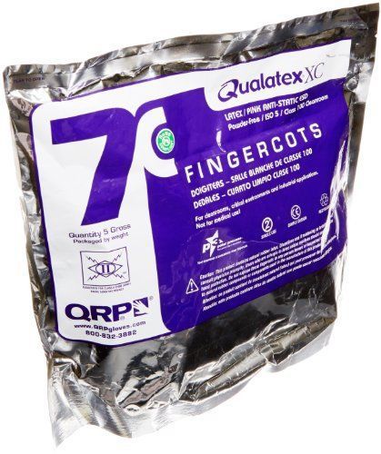 Qrp x7c qualatex anti-static latex finger cot  powder free  3 mil thickness  med for sale