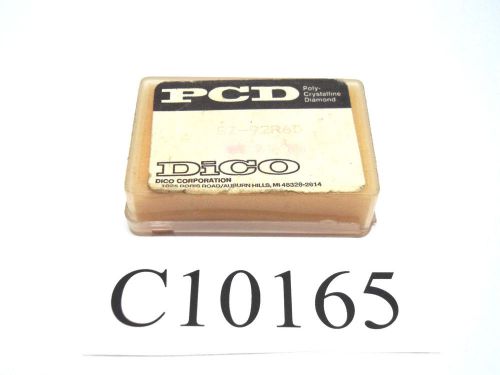 NEW DICO PCD POLY-CRYSTALLINE DIAMOND TIP CARBIDE INSERT SZ-92R6D LOT C10165