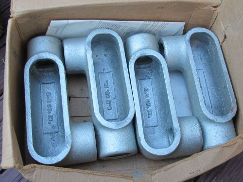 Lot of 4 Crouse-Hinds LR27 Conduit Outlet Body 3/4&#034;, Iron Alloy, Form 7*