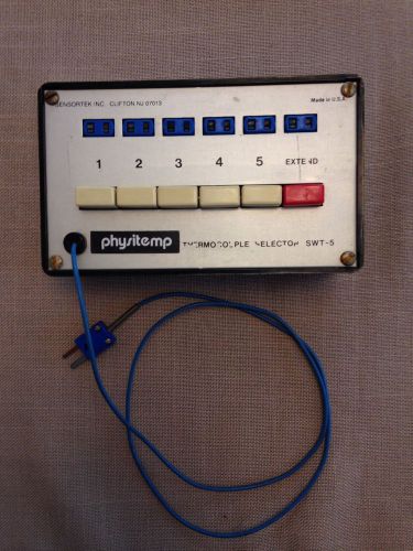 Sensortek Physitemp Thermocouple Selector Swt-5. Temperature Sensor Switch.