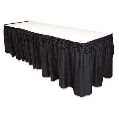 Table Set Linen-Like Table Skirting, 29&#034; x 14ft, Black, Sold as 1 Each
