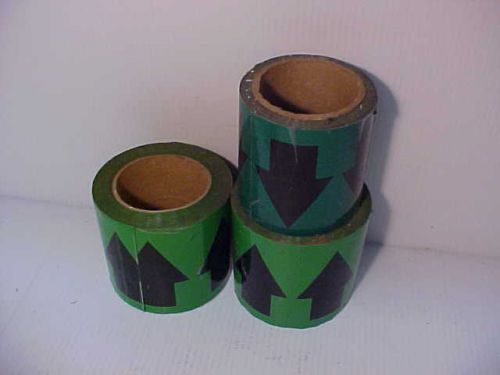 4&#034; Pipe marker tape green with black arrows